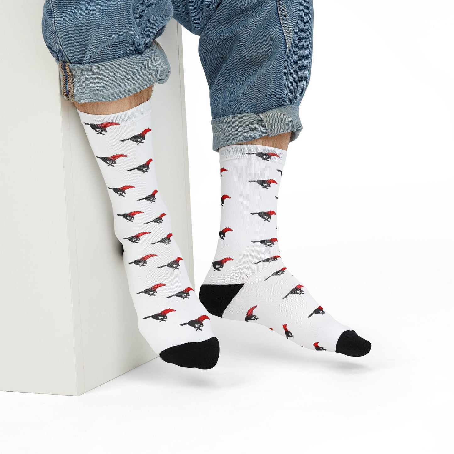 Shallowater Horse Sublimation Crew Socks