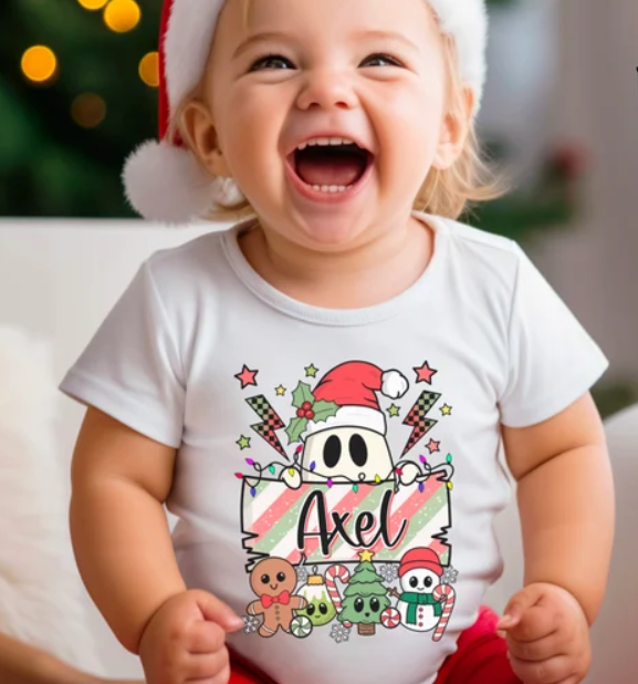 Boys Custom Christmas Name Tee