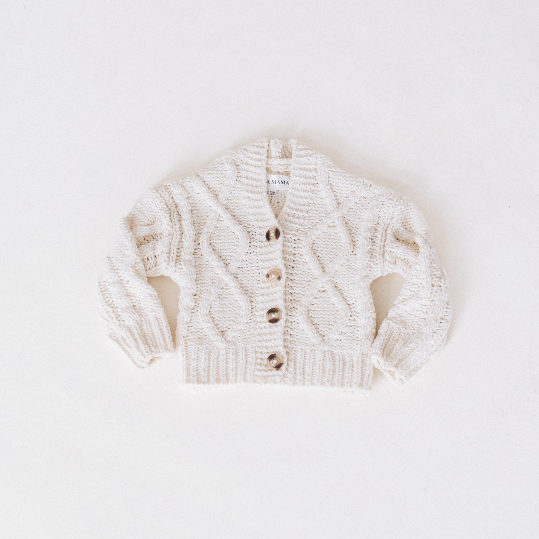 Ivory Cable Knit Cardigan - Infant